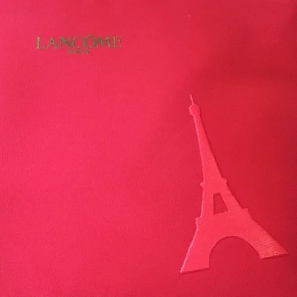 Lancome Red Cosmetic Bag with Eiffel Tower Accent - Picture 7 of 7